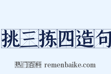 挑三拣四造句是什么意思的图片